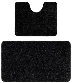 Sada kúpeľňových koberčekov SYNERGY glamour / lurex, čierna