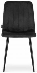 Zamatová stolička Verona čierna