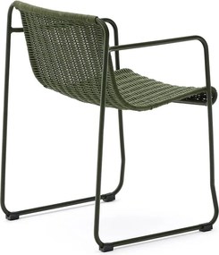 Zelená kovová záhradná stolička Maurina – Kave Home