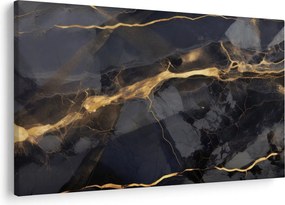 Obraz - Čierno - zlatý dekor (90x60 cm)