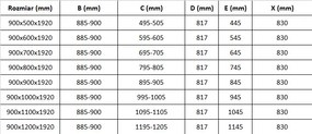 Mexen Pretoria, sprchovací kút 90 (dvere) x 90 (stena) cm, 6mm číre sklo, chrómový profil + čierna sprchová vanička, 852-090-090-01-00-4070