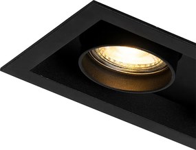 Moderné zapustené bodové svetlo čierne nastaviteľné 2-svetlo - Roof