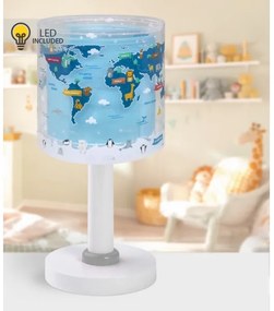 Dalber 40671 - LED Detská lampička WORLD 1xG4/4W/230V modrá