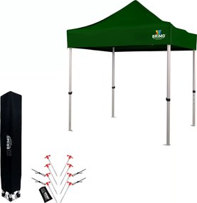 BRIMO Nožnicový párty stan EXCLUSIVE ALU 2x2 m bez stien zelený