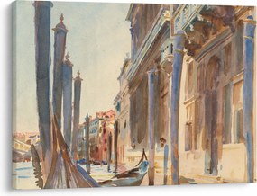 Obraz - John Singer Sargent, Gondola Moorings on the Grand Canal, reprodukcia (70x50 cm)