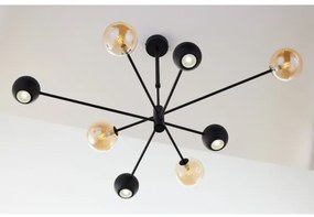 Jupiter 1994 - Luster na tyči MOKA 4xGU10/10W/230V + 4xG9/10W/230V čierna/béžová