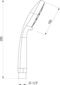 Aqualine Ručná masážna sprcha, 3 režimy, priemer 100mm, ABS/chróm SC089