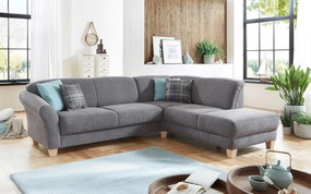 XXXLutz ROHOVÁ SEDAČKA, textil, sivá Sit & More - Sedačky - 000144005329