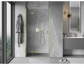 Mexen Mist-H, 1-krídlové sprchové dvere ľavé 95 cm, číre sklo, zlatý lesklý profil, 8A5-095-000-50-00-L