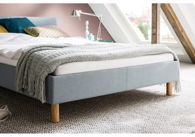 Modrosivá čalúnená jednolôžková posteľ 120x200 cm Lena – Meise Möbel