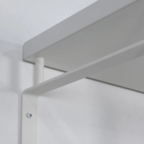 Biely kovový nástenný vešiak s poličkou Rex – Spinder Design