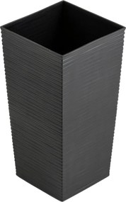 PLASTOVÝ KVETINÁČ PORTO RIFLO 36X19X19 CM ČIERNA