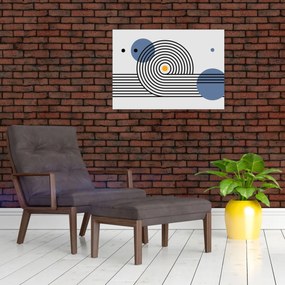 Sklenený obraz - Minimalistická abstrakcia N⁰1 (70x50 cm)