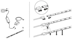 Eglo 32741 - LED RGB pásik 3m STRIPE-C LED-RGB/11,4W/230V