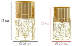 Kovové obaly na kvetináče v súprave 2 ks ø 23 cm Livi – Mauro Ferretti