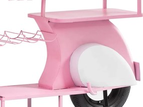 furniture-nabytek.cz - Lakovaný barový pult Scooter Nova Pink z kovu, ružová – 160×50×87 cm