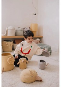 Žltý látkový detský kôš na hračky ø 13x15 cm Mini Charlie the Chicken – Lorena Canals