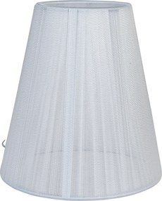 Bavlnené priesvitné tienidlo v bielej farbe - Ø 14 * 15 cm / E14