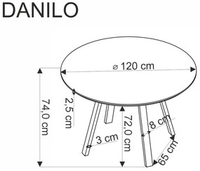 Jedálenský stôl DANILO Halmar
