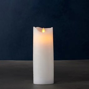 SIRIUS Exkluzívna vosková LED sviečka, 20 cm, biela