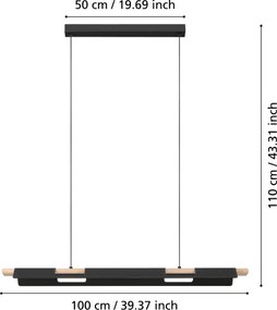 Eglo 98836 - LED stmievateľný luster na lanku ERMUA LED/27W/230V
