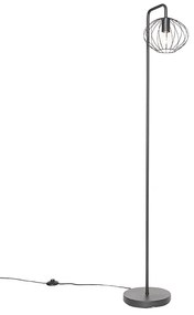 Priemyselná stojaca lampa čierna 23 cm - Margarita