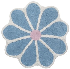 Kúpeľňový koberček Fi 70cm modrý Cotton Floral