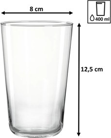 Poháre na nápoje (6 ks) Loa, 400 ml