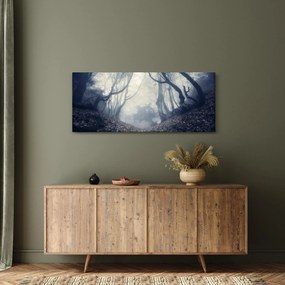 Obraz - Les v hmle (120x50 cm)