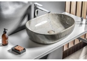 Sapho - Umývadlo na dosku DALMA 59x42 cm keramika/grigio