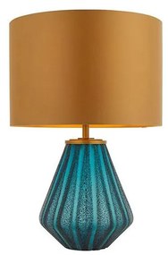 Endon 93059 - Stolná lampa ALYSSIA 1xE27/10W/230V zlatá/modrá