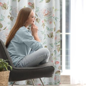 ZÁVES NA KRÚŽKOCH ROSA 1 140X250 CM VZOROVANÁ