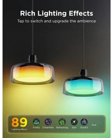 Govee - LED RGBICWW stlmiteľný závesný luster na lane LED/21W/230V Matter Wi-Fi