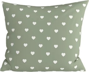 Bavlnená obliečka na vankúš SAGHEARTS POLY 45x45 cm, zelená