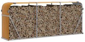 Držiak na polená bledohnedý 234x45x100 cm pozinkovaná oceľ