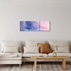 Obraz - Zamrznutá rieka (s hodinami) (90x30 cm)