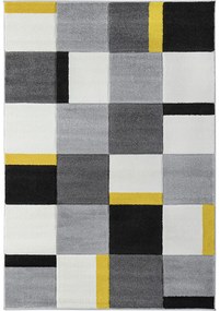 Koberce Breno Kusový koberec ALORA A1027 Yellow, sivá, viacfarebná,160 x 230 cm