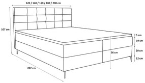Jednolôžková posteľ 120 cm Infernus Bonell (modrá) (s roštom, s úl. priestorom). Vlastná spoľahlivá doprava až k Vám domov. 1082288