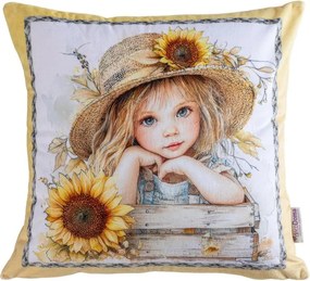 Sada 3 ks obliečok na vankúšiky SUNFLOWERS 45 x 45 cm