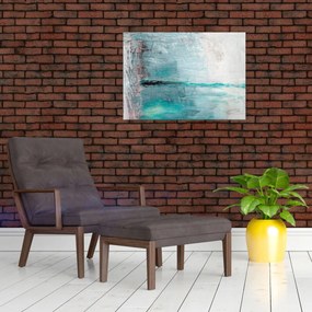 Sklenený obraz - Abstraktné olejomaľba (70x50 cm)