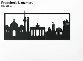 drevko Obraz Berlín Rozmer obrazu: 40 x 89 cm, Farba dekorácie: Čierna