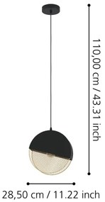 Eglo 43811 - Luster na lanku MUMBLES 1xE27/40W/230V