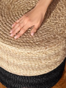 Hanse Home Sedací vak JUTTA POUF 106237 Beige/Black - 40x40 cm