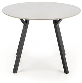 Moderný okrúhly stôl BALROG 100 cm, svetlo sivý