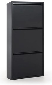 Antracitová kovová výklopná skrinka na topánky 50x103x15 cm Ode – Kave Home