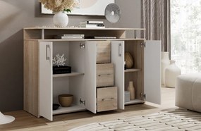 Komoda Drift, dub sonoma/biela