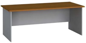 Kancelársky písací stôl PRIMO FLEXI, rovný 180x80 cm, sivá / čerešňa