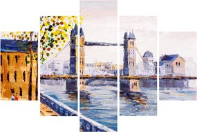 Obraz - Maľba mesta (150x105 cm)