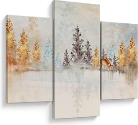 Obraz - Akvarelový les (90x60 cm)