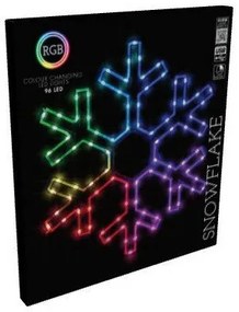 RGB Vianočná LED dekorácia Colouring snowflake 90 LED, 50 x 43 cm